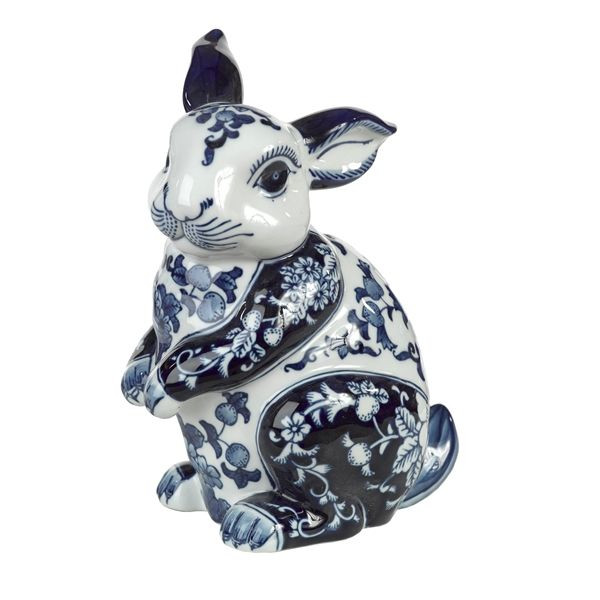 Pusculita alba/albastra din ceramica 24 cm Piggy Pols Potten