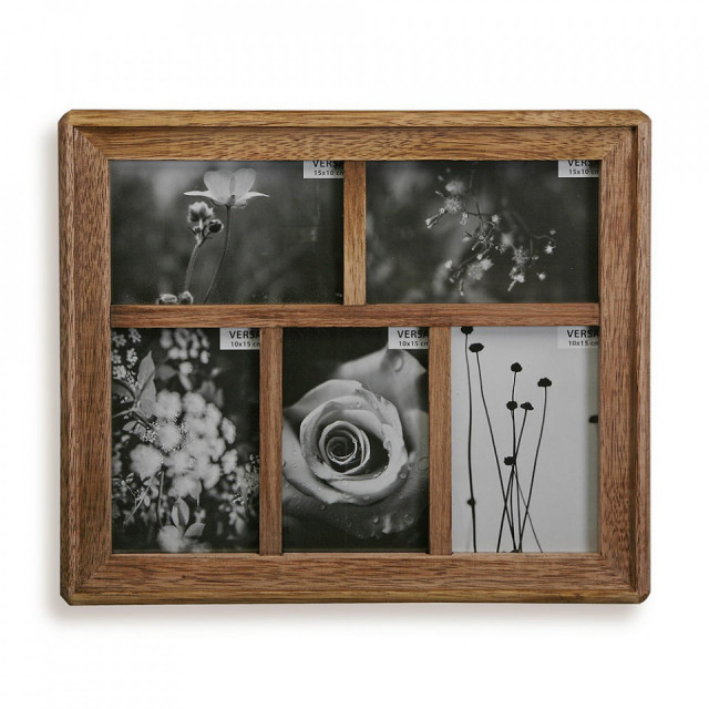 Rama foto maro din lemn pentru 5 fotografii 30,5x35,5 cm Clarisa Versa Home