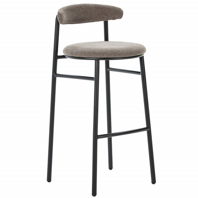 Scaun bar gri/negru din textil Chadron Thai Natura