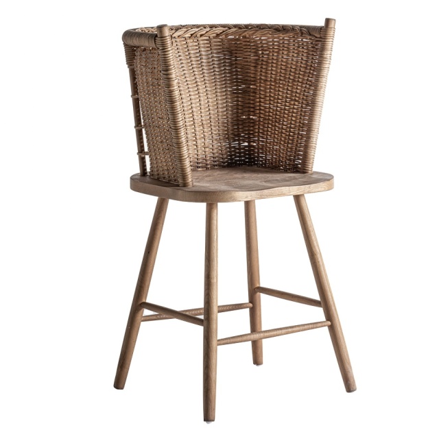 Scaun bar maro din lemn Quenza Ivy Vical Home