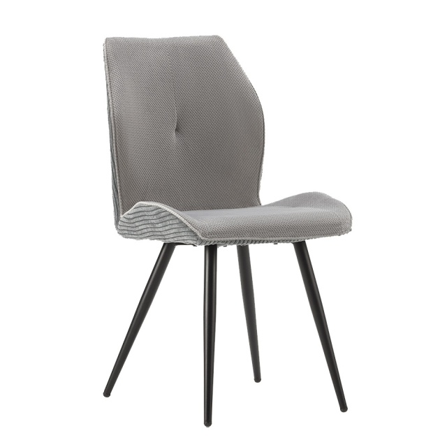Scaun dining gri deschis din textil Adaya The Home Collection