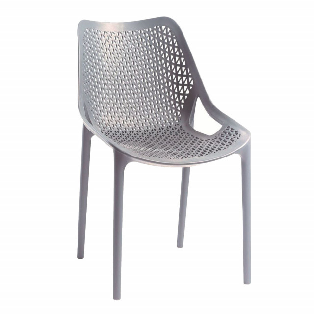 Scaun dining gri din polipropilena Bilros Rojaplast