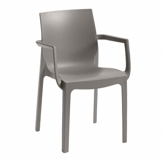 Scaun dining gri din polipropilena Emma Sero Rojaplast