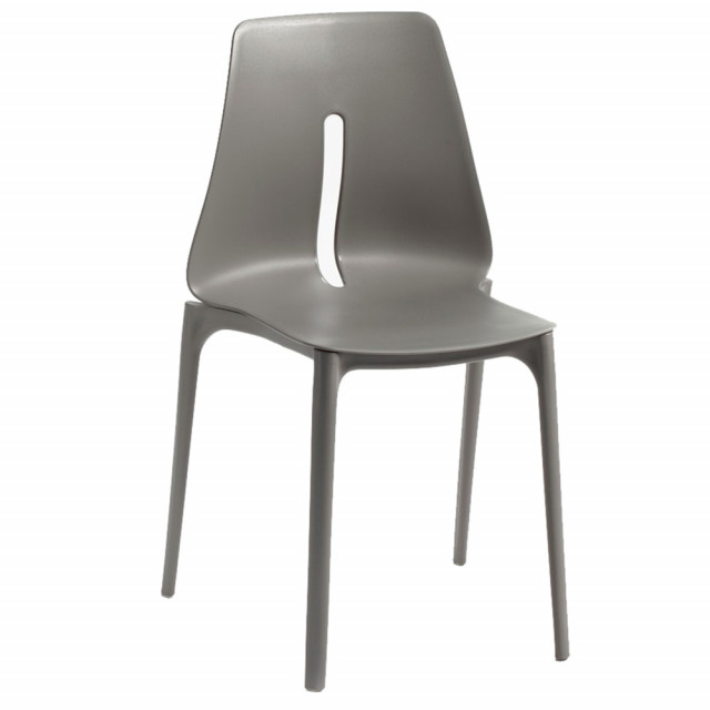 Scaun dining gri din polipropilena Oblong Rojaplast