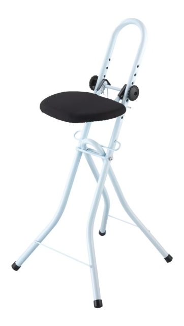 Scaun pentru masa de calcat alb/negru din metal Vaks Wenko