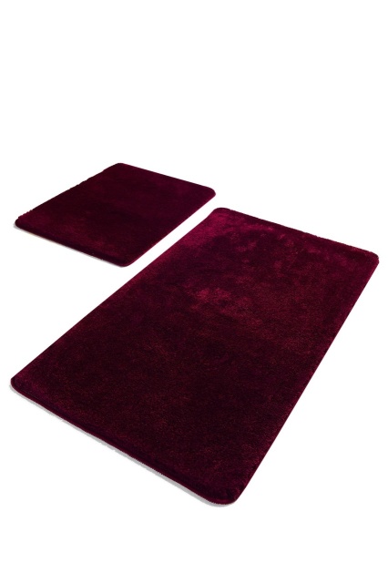 Set 2 covorase de baie rosu cireasa din fibre sintetice Havai The Home Collection