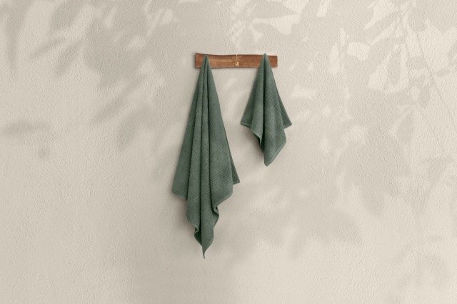 Set 2 prosoape verzi din bumbac Dreg The Home Collection