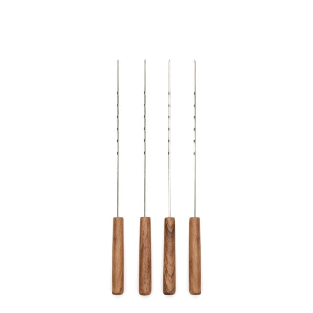 Set 4 bete pentru aperitive maro din lemn Brochettes Kave Home