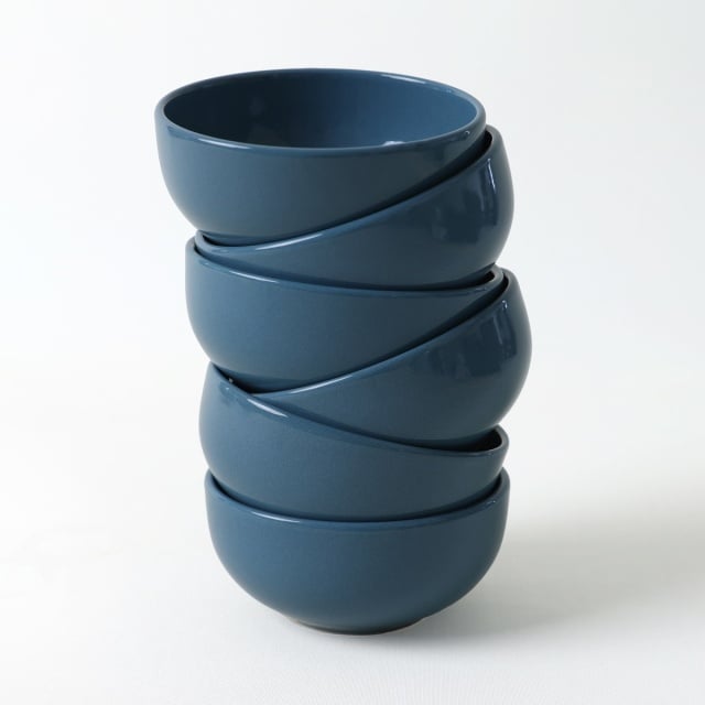 Set 6 boluri albastre din ceramica 400 ml Ter The Home Collection