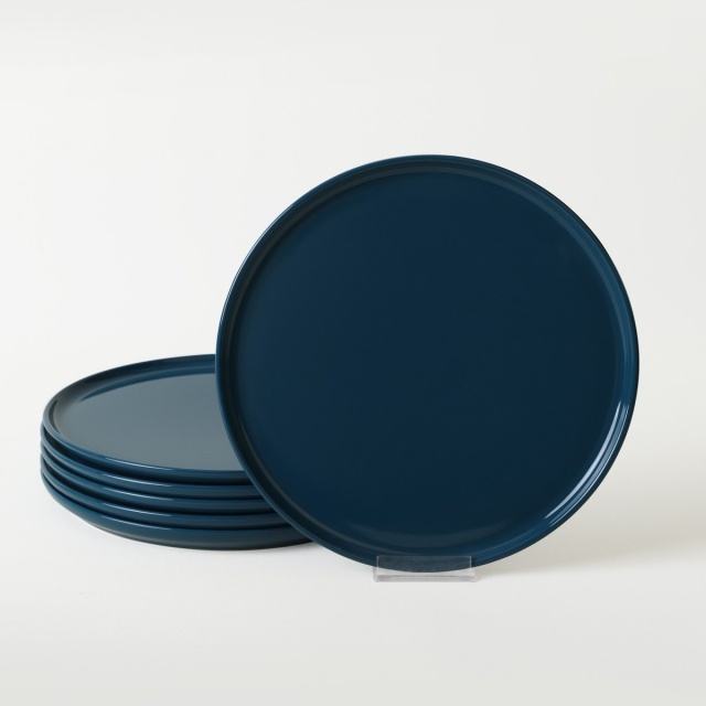 Set 6 farfurii intinse albastru inchis din ceramica 28 cm Reda The Home Collection