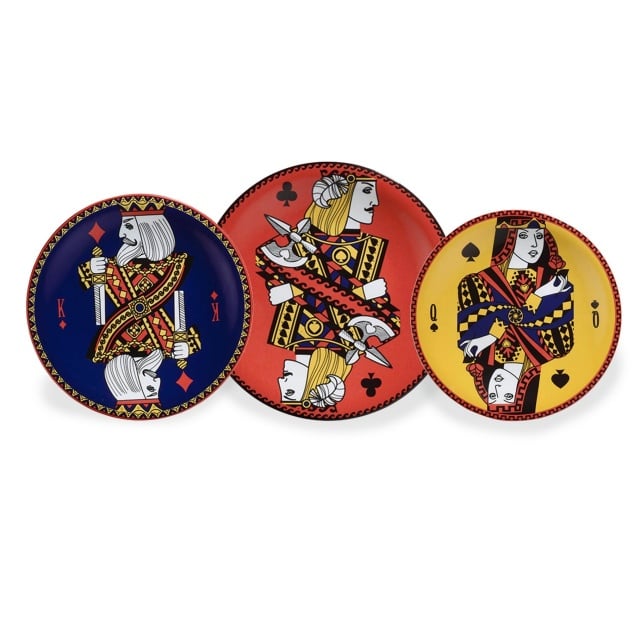 Set 6 farfurii pentru desert multicolore din ceramica 27 cm Cards The Home Collection