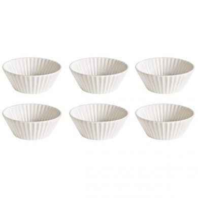Set 6 forme albe din portelan pentru briose Estetico Cupcake Seletti