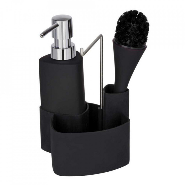 Set bucatarie 3 piese negre/argintii din ceramica Empire Flushing Wenko