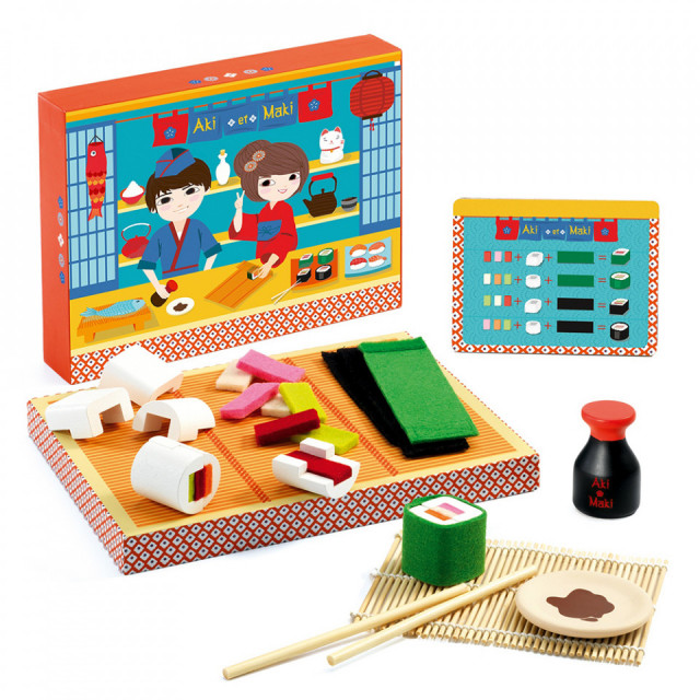 Set de joaca multicolor din lemn Aki And Maki Djeco