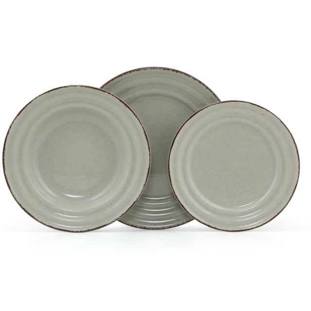 Set de masa 18 piese verzi din ceramica Dred The Home Collection