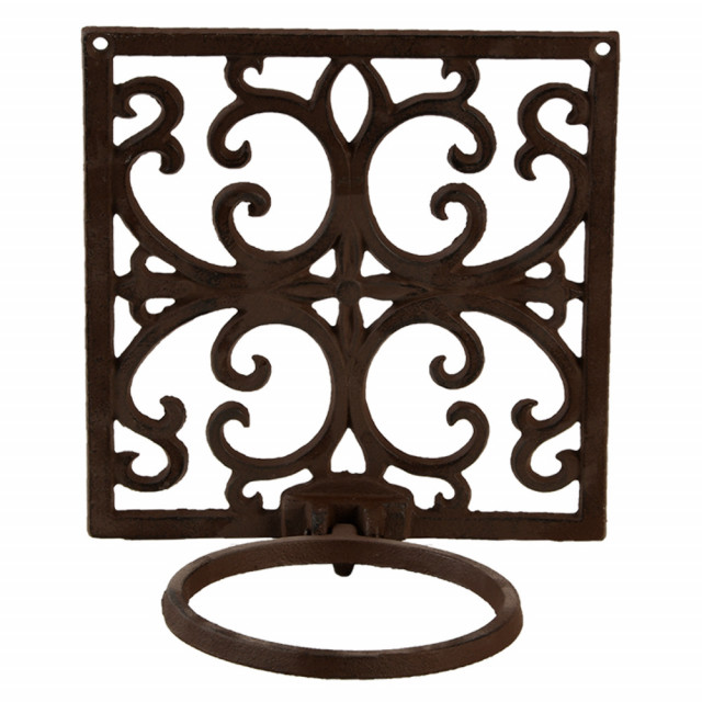 Suport de perete pentru ghiveci maro din metal 18 cm Lefara Esschert Design