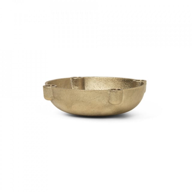 Suport lumanari din metal 4 cm Bowl Ali Brass Ferm Living