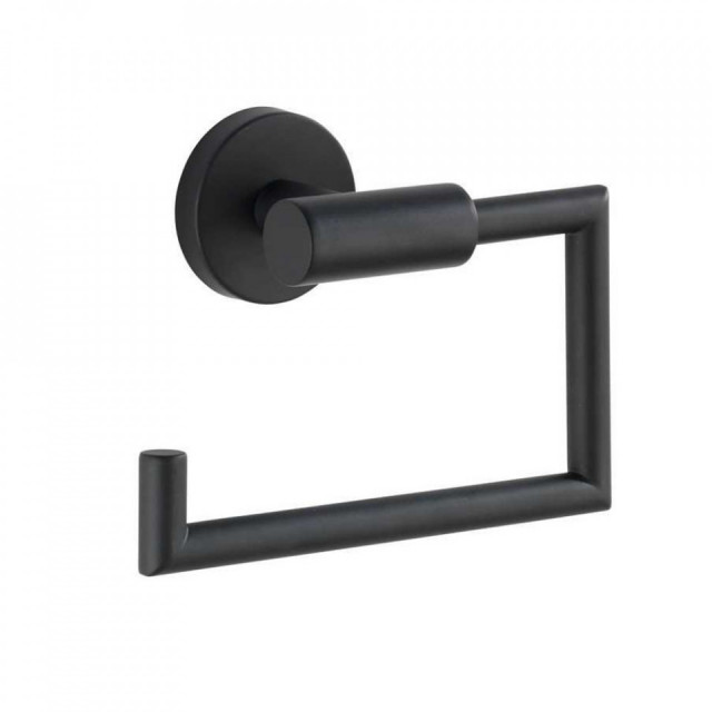 Suport pentru hartie igienica negru din metal Bosio Wenko