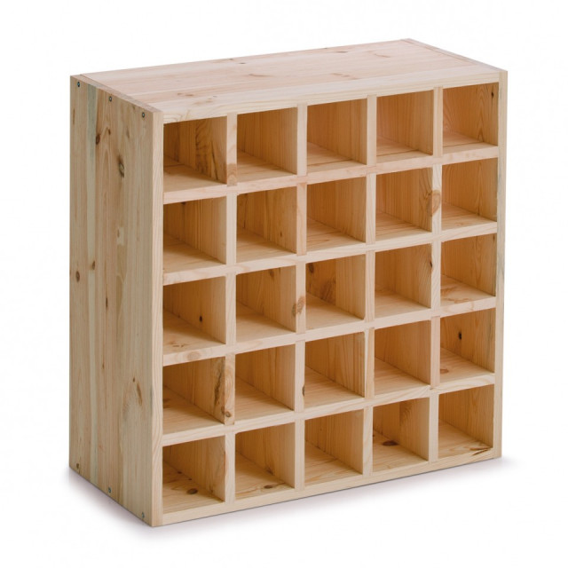 Suport pentru sticle maro din lemn Pine Wood Zeller