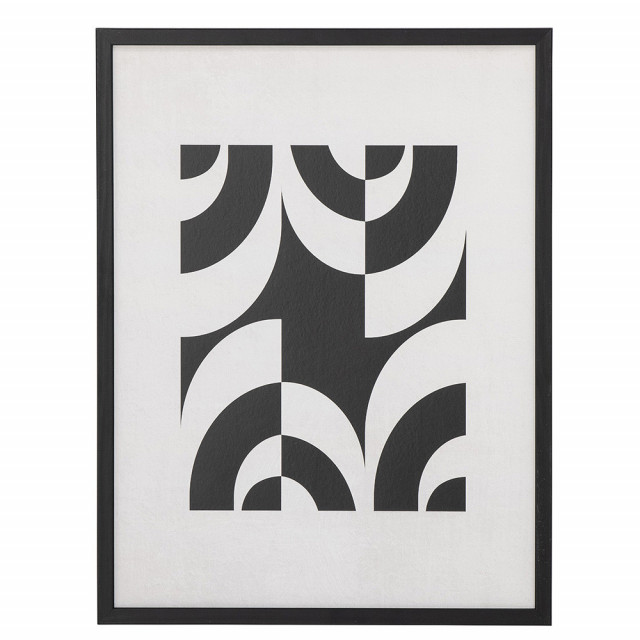 Tablou alb/negru din lemn 32x42 cm Mono Bloomingville