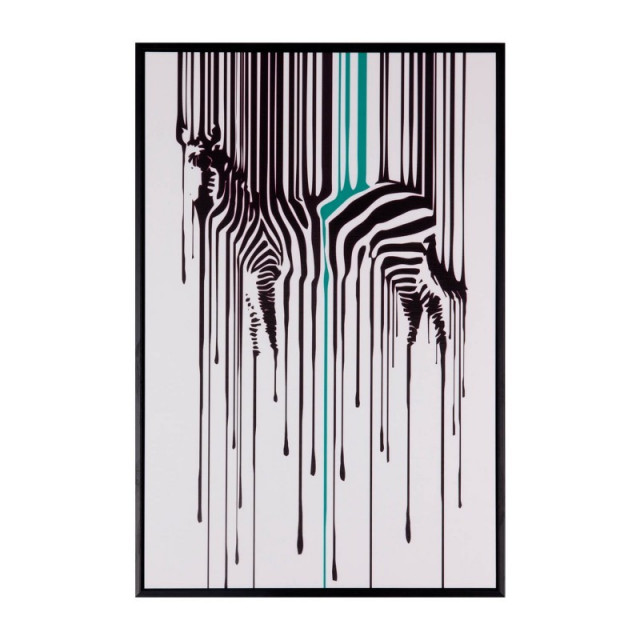 Tablou alb/negru din MDF si polistiren 40x60 cm Zebra Somcasa