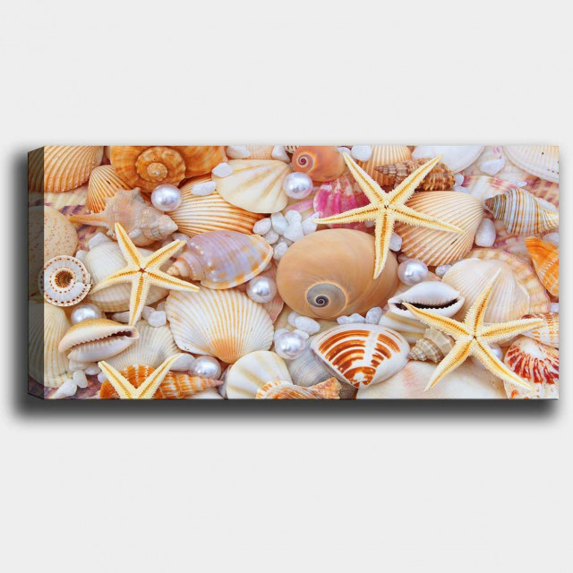 Tablou multicolor din fibre naturale 50x120 cm Shells The Home Collection