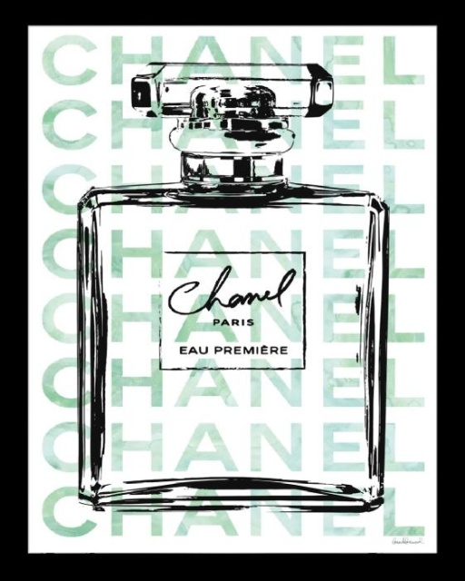 Tablou multicolor din sticla 70x90 cm Perfume C Green Ter Halle