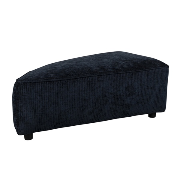 Taburet albastru navy din textil 60x100 cm Hunter Left Zuiver