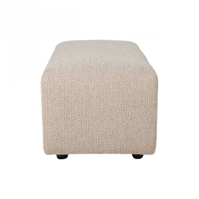 Taburet dreptunghiular grej din textil 47x94 cm Jax Boucle HKliving