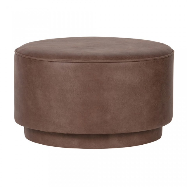 Taburet rotund maro din textil 60 cm Coffee Woood