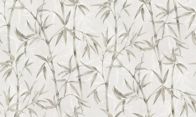 Tapet verde/alb din hartie cu fibre de nailon Bamboo Rebel Walls