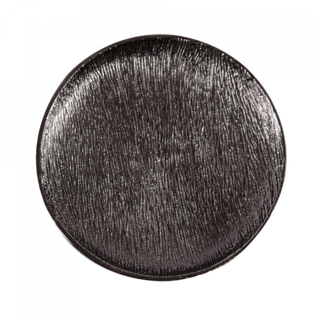 Tava decorativa rotunda neagra din aluminiu 25 cm Docas Zago