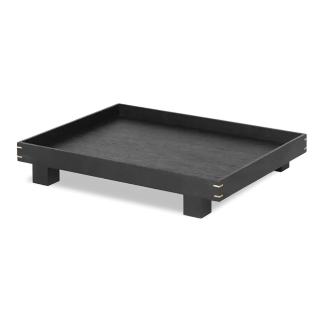 Tava dreptunghiulara neagra din lemn 28x36 cm Bon Ferm Living