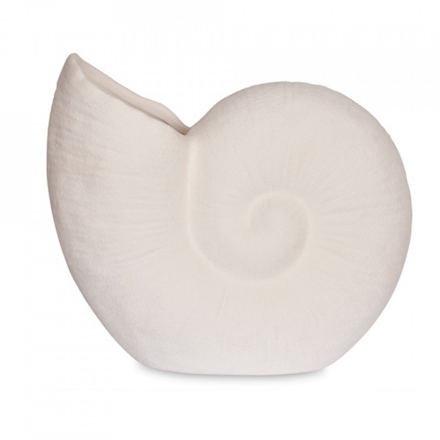 Vaza alba din ceramica 18 cm Shell The Home Collection
