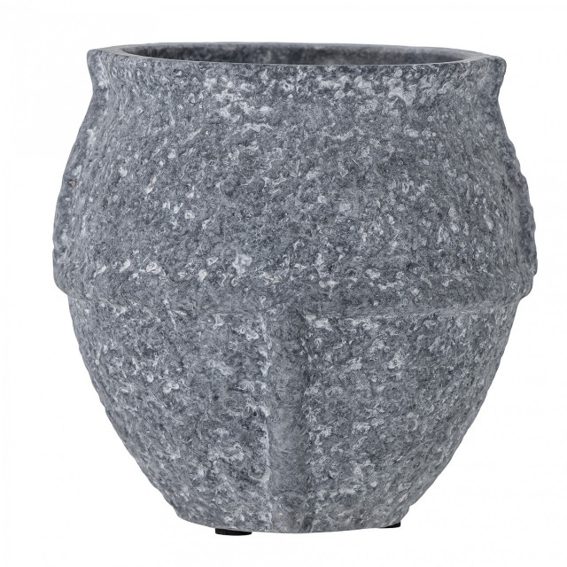 Vaza decorativa gri din ceramica 16 cm Walle Creative Collection