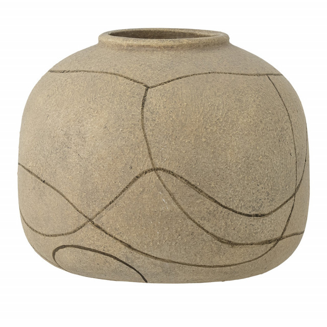 Vaza decorativa maro din ceramica 17 cm Niza Bloomingville
