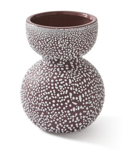 Vaza mov din ceramica 20 cm Boolb Dots Pols Potten