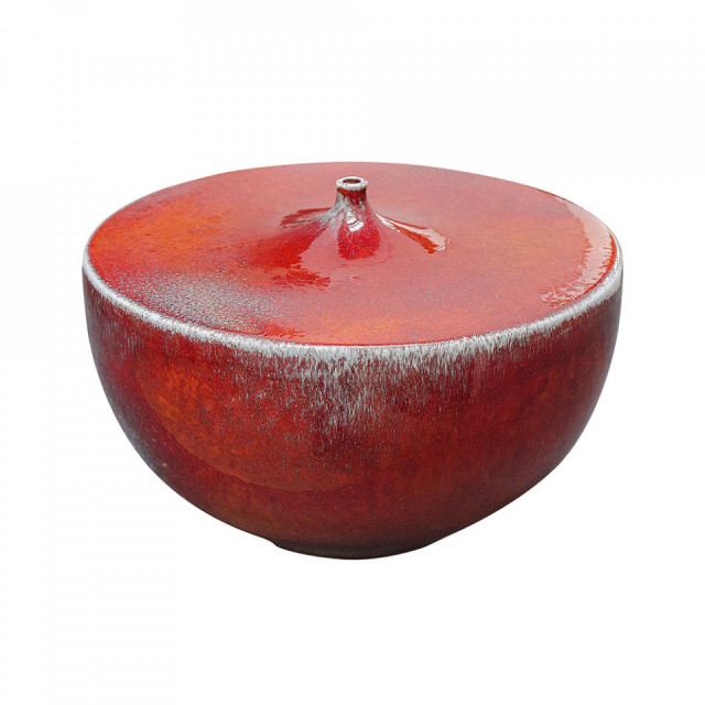 Vaza portocalie din ceramica 19 cm Otis Versmissen