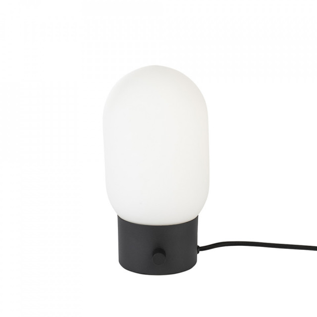 Veioza alba/neagra din sticla si fier 25 cm Urban Zuiver
