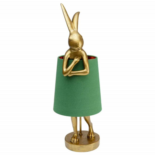 Veioza aurie/verde din fibre sintetice 68 cm Rabbit Kare