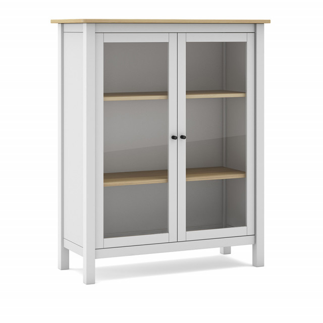 Vitrina alba din lemn 110 cm Misti The Home Collection
