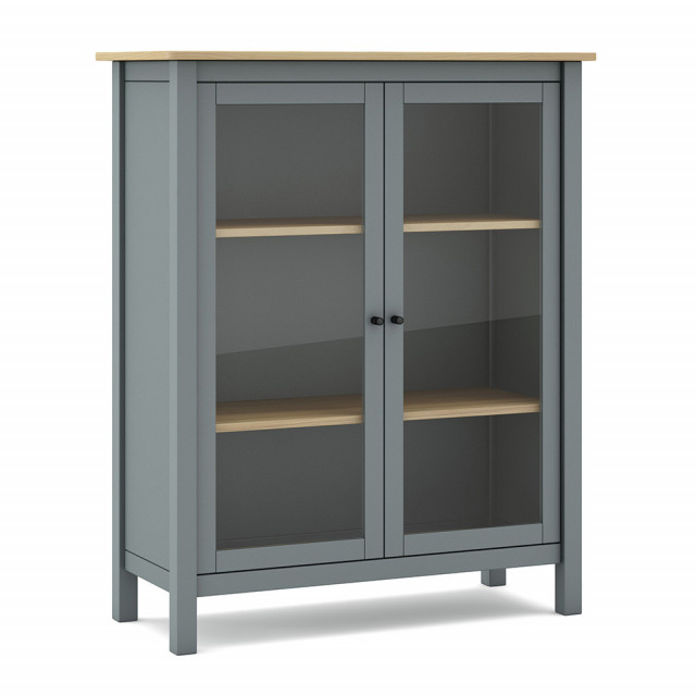 Vitrina kaki din lemn 110 cm Misti The Home Collection