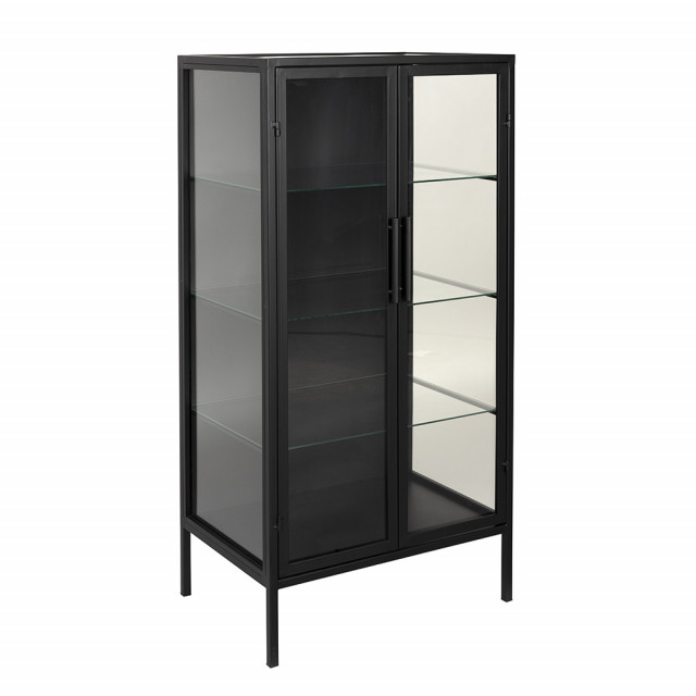 Vitrina neagra din metal 103 cm Rob The Home Collection