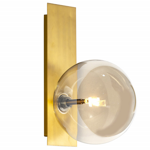 Aplica maro chihlimbar/auriu din metal Classy Thai Natura