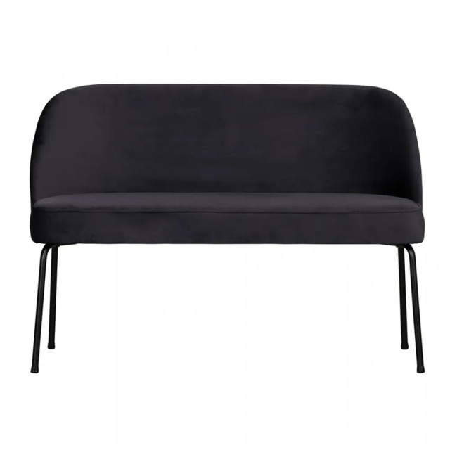 Banca albastru cerneala din catifea 120 cm Vogue Woood