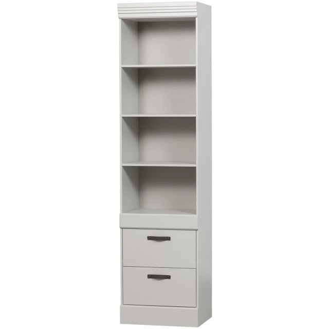 Biblioteca alba din lemn 215 cm Bold Woood