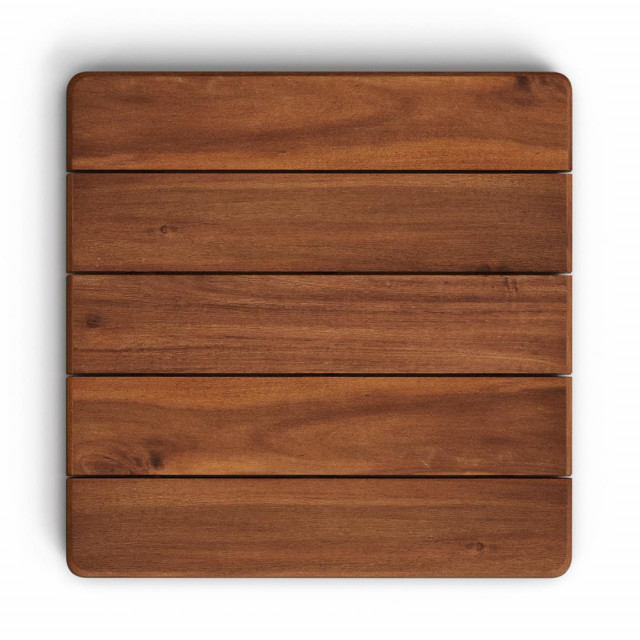 Blat pentru masa maro inchis din lemn 70x70 cm Saura Kave Home