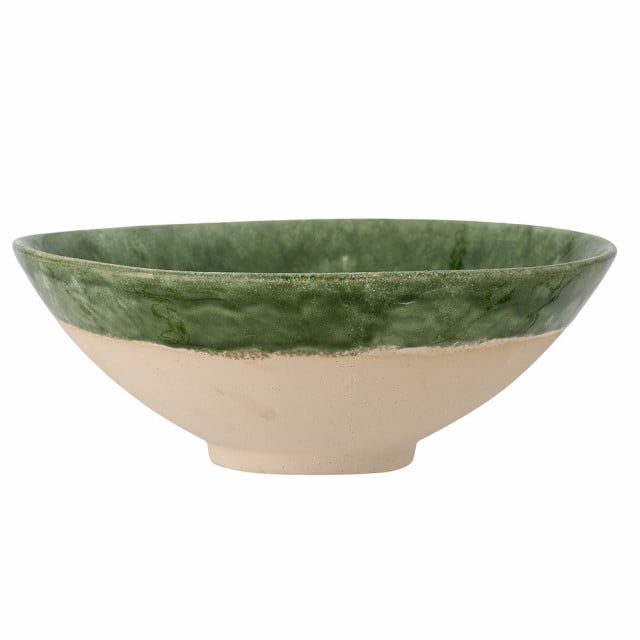 Bol verde/bej din ceramica 30 cm Moez Bloomingville