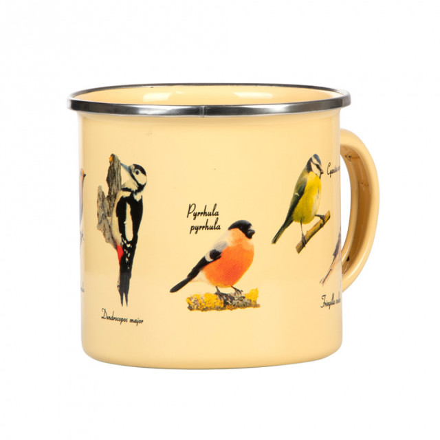 Cana multicolora din metal 490 ml Birds Esschert Design