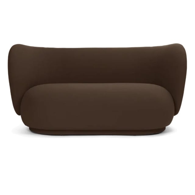 Canapea gri inchis din textil pentru 2 persoane Rico Ferm Living